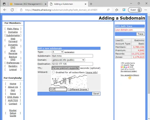 Add subdomain