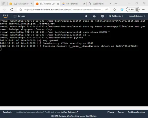 Running the server