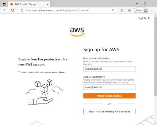Verify email address