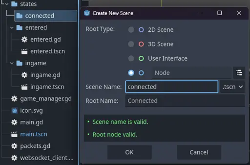 Connected scene
